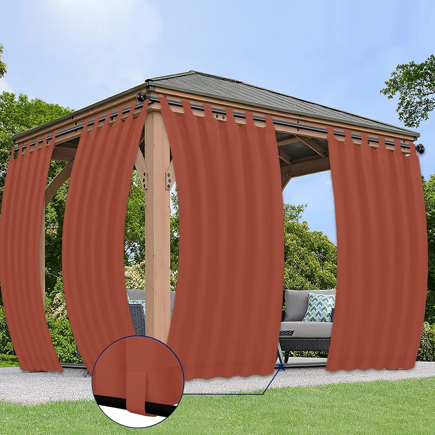 PureFit Outdoor Curtains for Privacy and Weather Protection