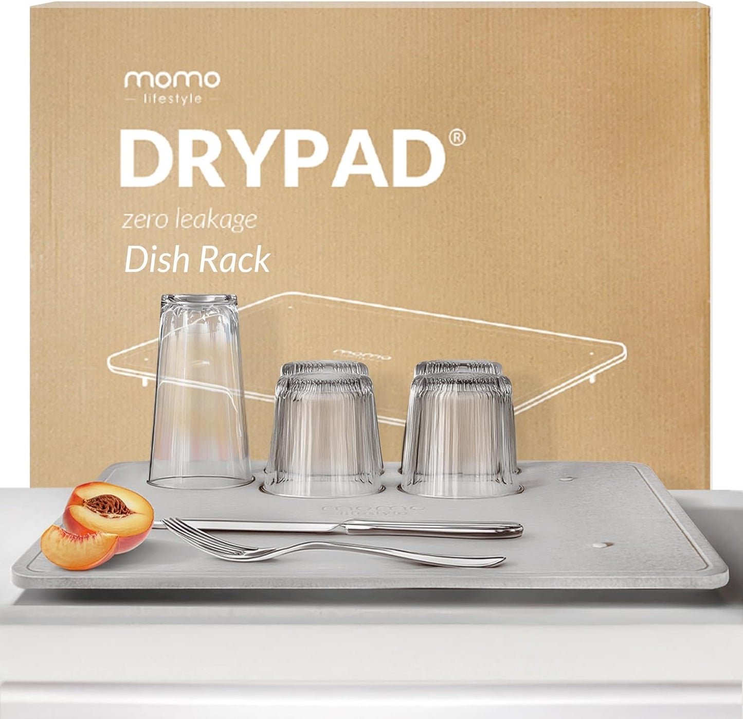 Momo Lifestyle Stone Dish Drying Mat for Kitchen Counters