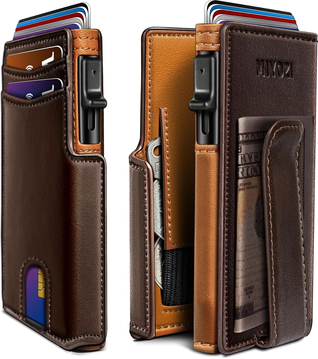 Men Wallet with Money Clip and RFID Blocking for Front Pocket