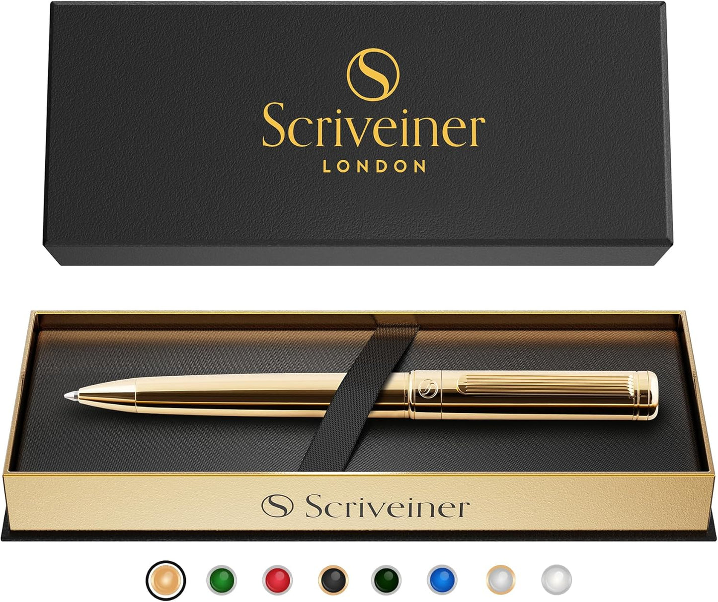 Scriveiner Gold Ballpoint Pen - Luxury Writing Experience