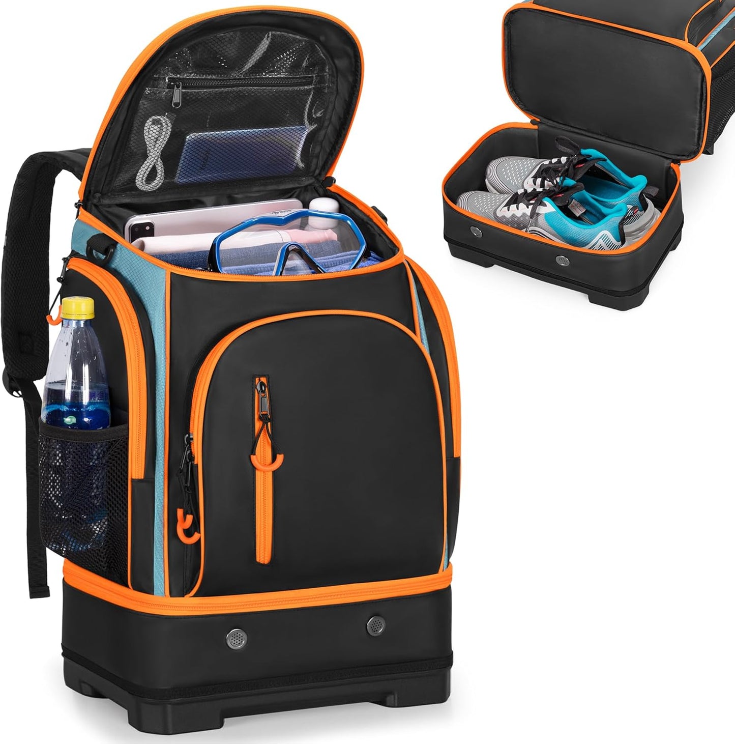 35L Swim Bag with Hard Shoe Compartment for Swimmers