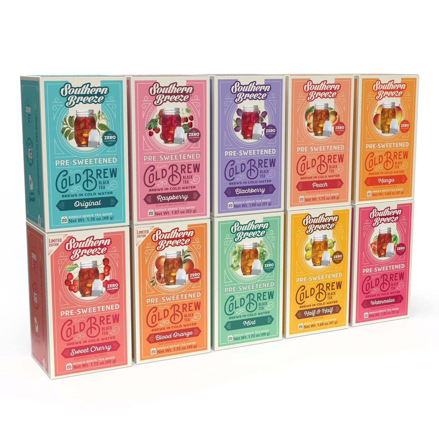 Southern Breeze Cold Brew Sweet Tea Variety Pack for Iced Tea