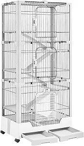 Yaheetech Rolling Small Animal Cage for Bunnies and Guinea Pigs