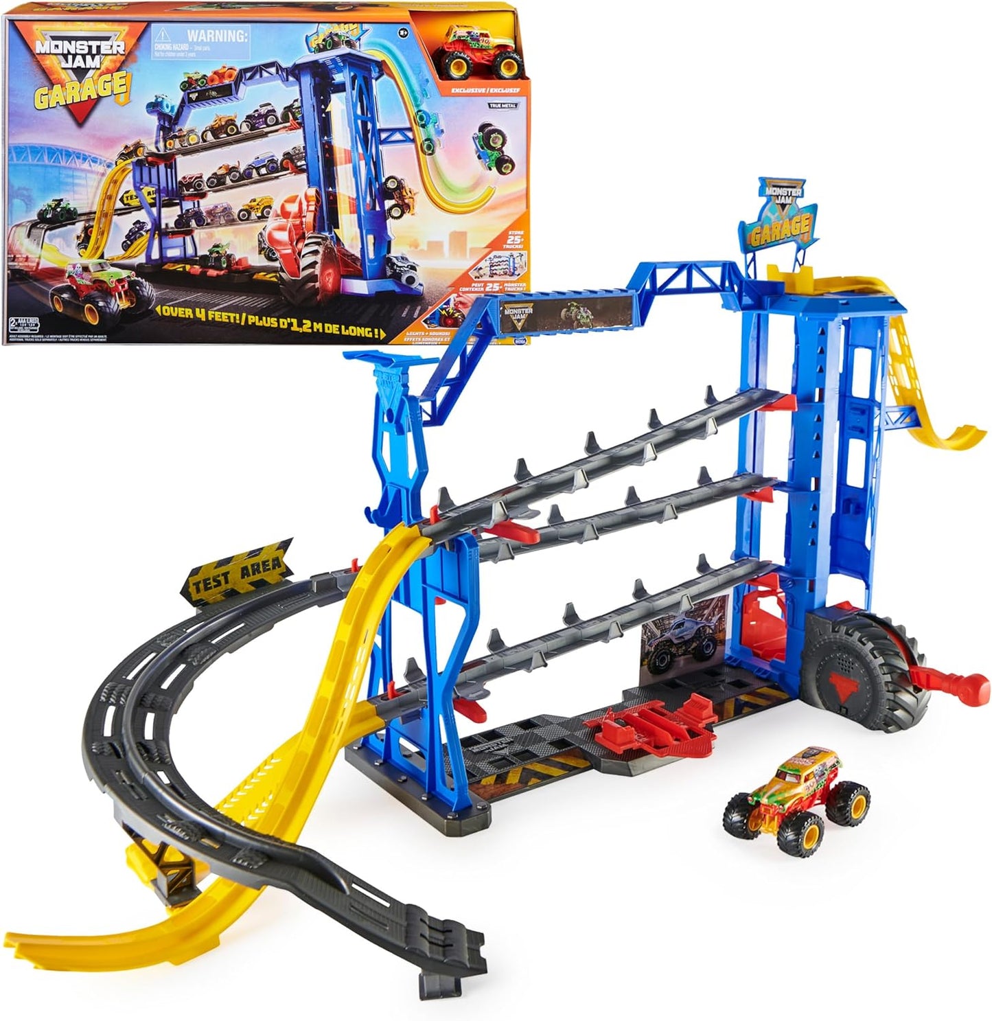 Monster Jam Garage Playset with Exclusive Grave Digger Truck