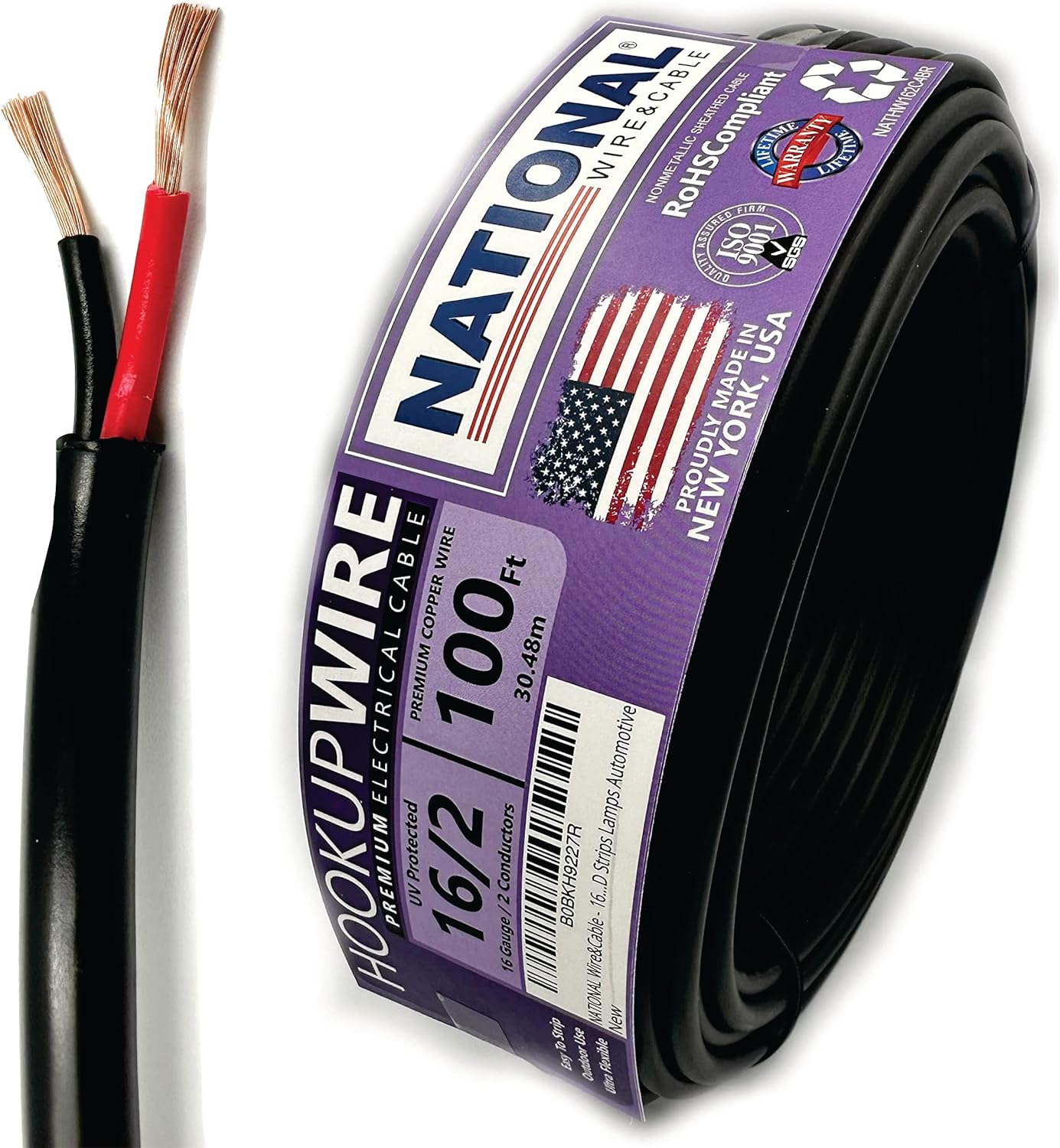16 AWG 2-Conductor Premium Copper Wire for DIY Projects