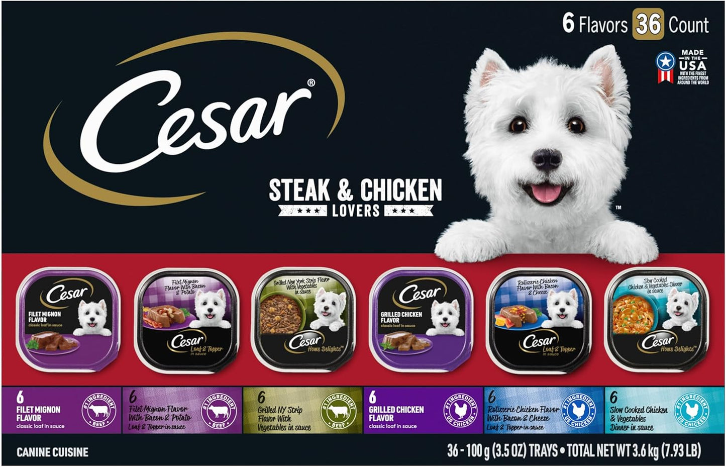 Cesar Wet Dog Food Classic Loaf in Sauce for Happy Dogs