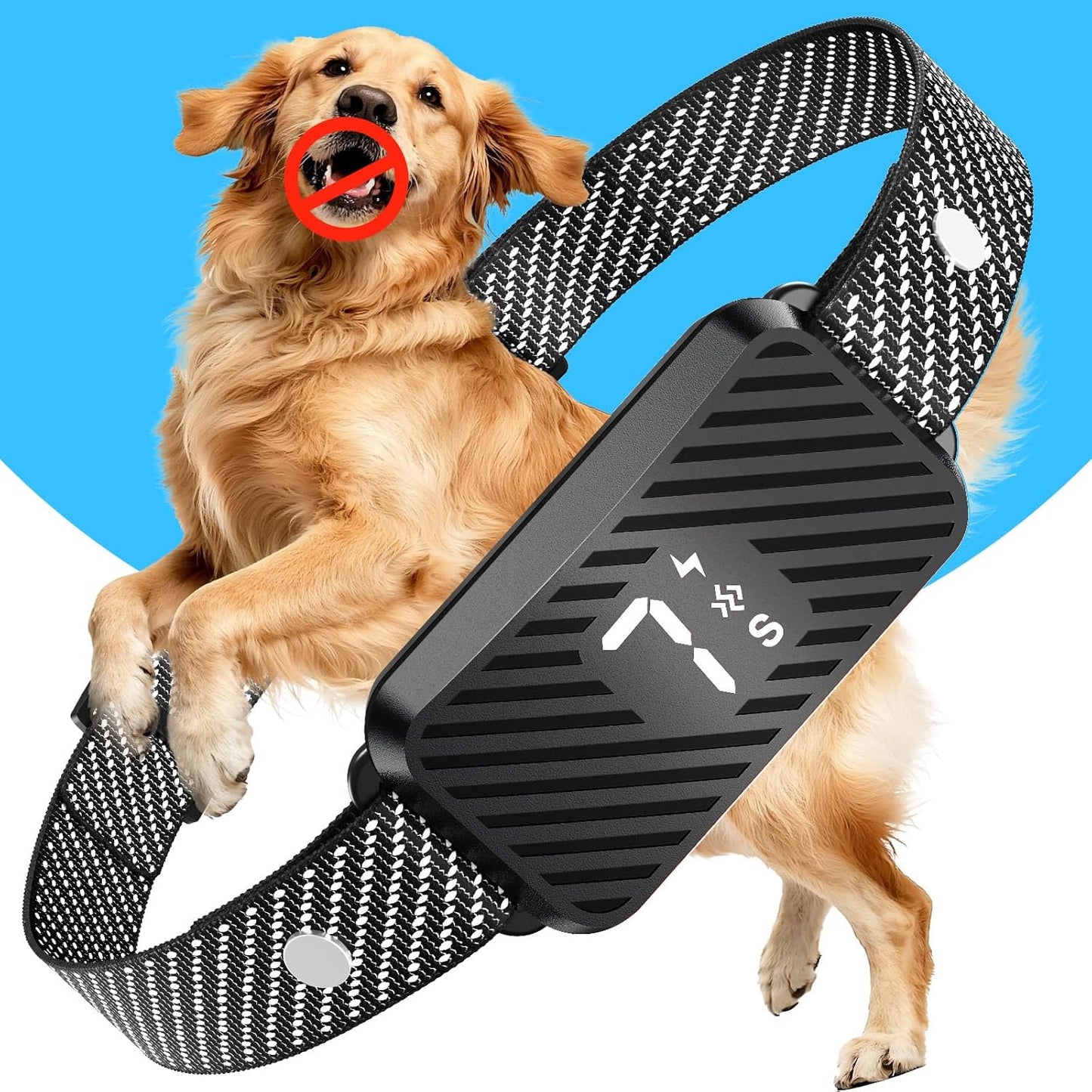 Dog Bark Collar for Large Medium Small Dogs - Rechargeable No-Bark
