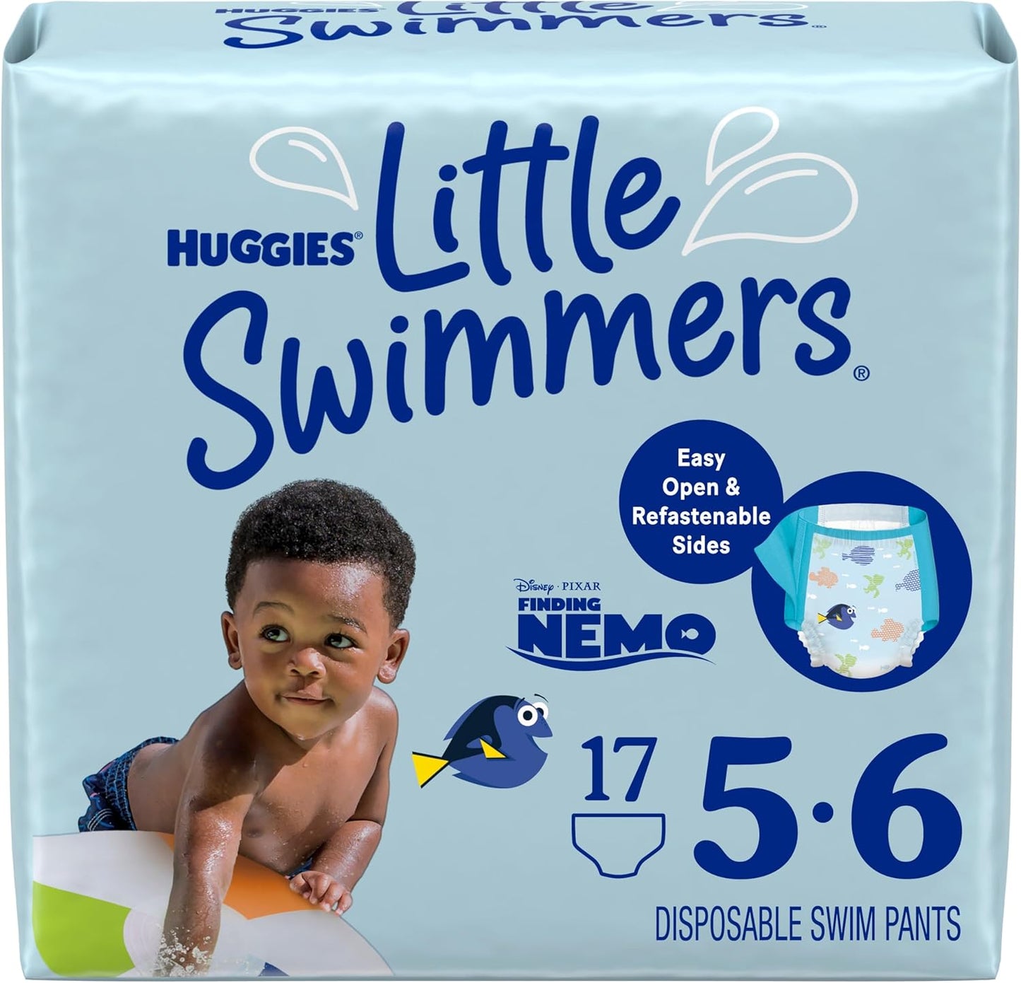Huggies Little Swimmers Size 5-6 (32+ lbs), 17 Ct: Hassle-Free Swim!