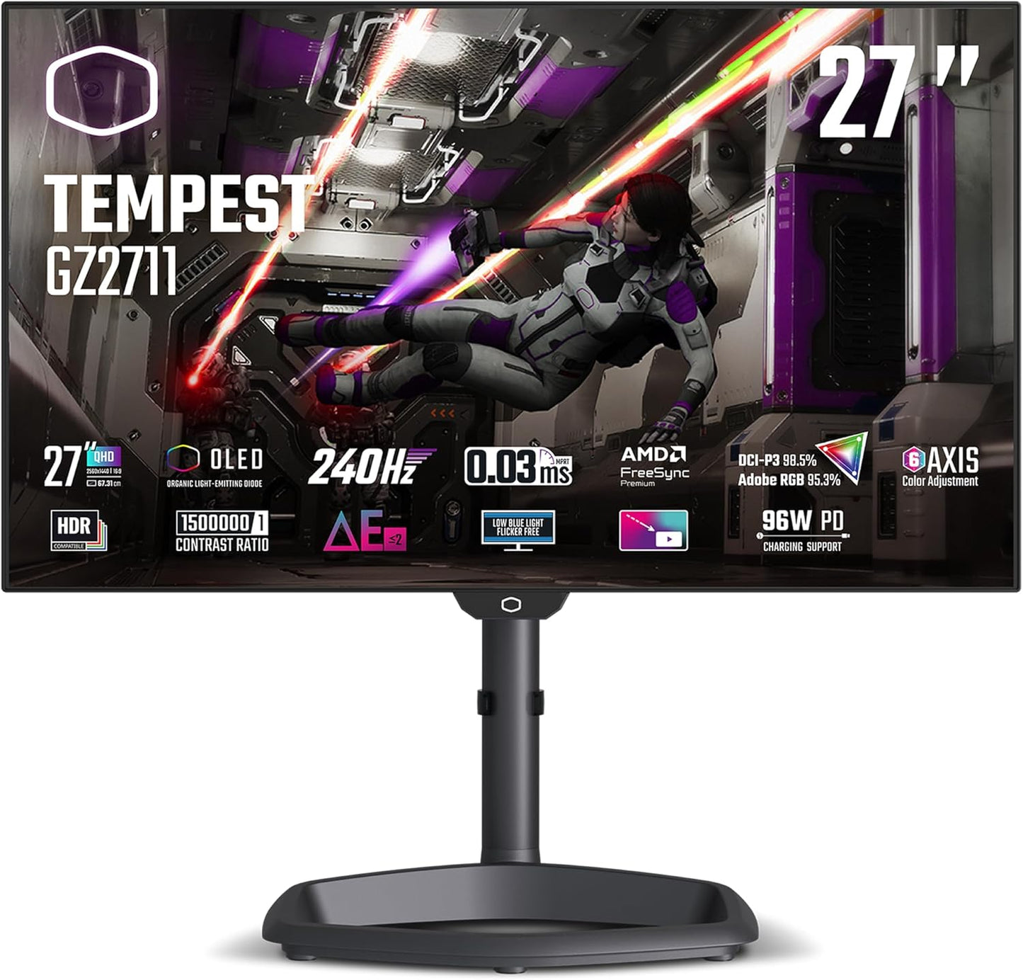 Immerse in Ultimate Gaming with Cooler Master 27 2K OLED Monitor