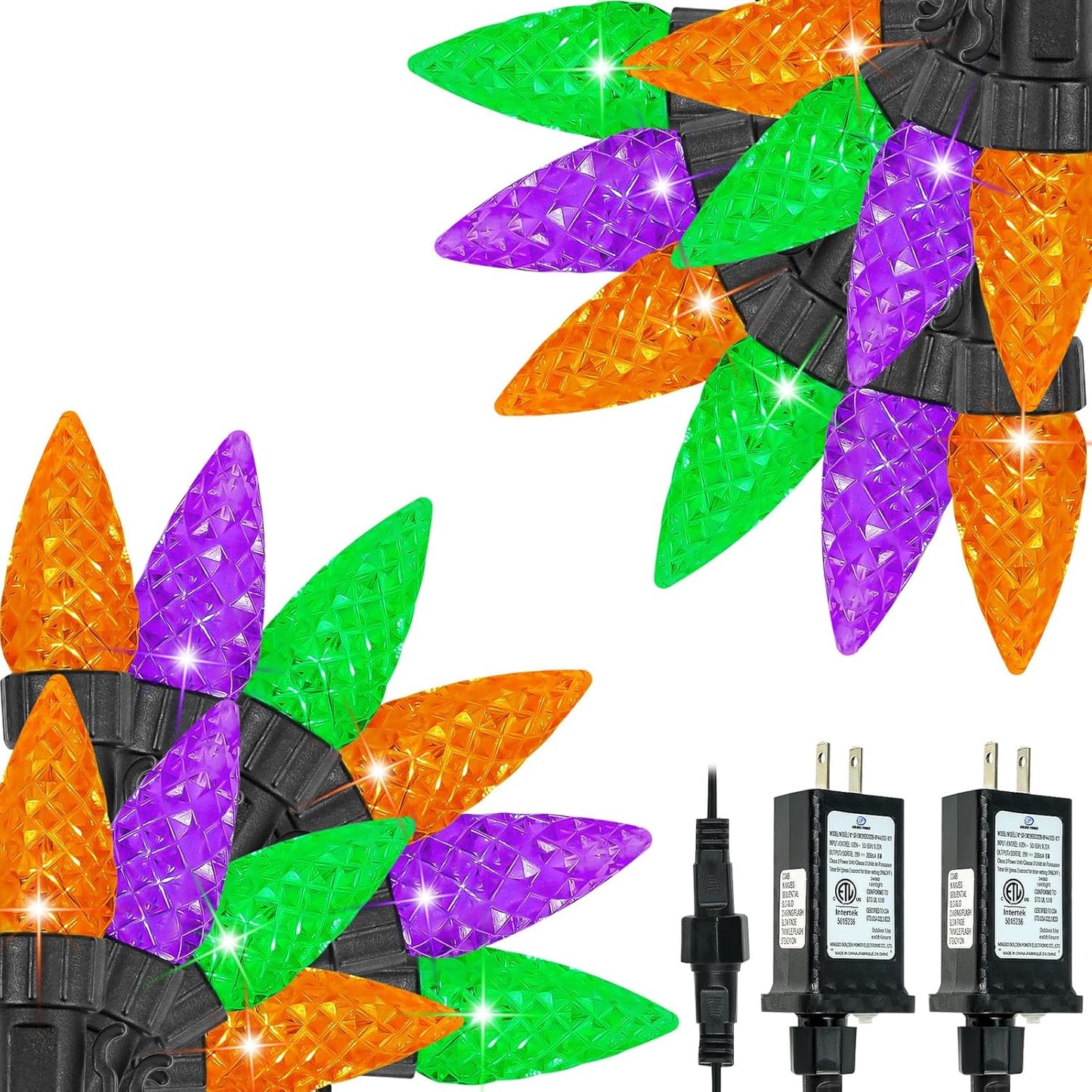 200 LED C6 Halloween String Lights for Spooky Decor Fun