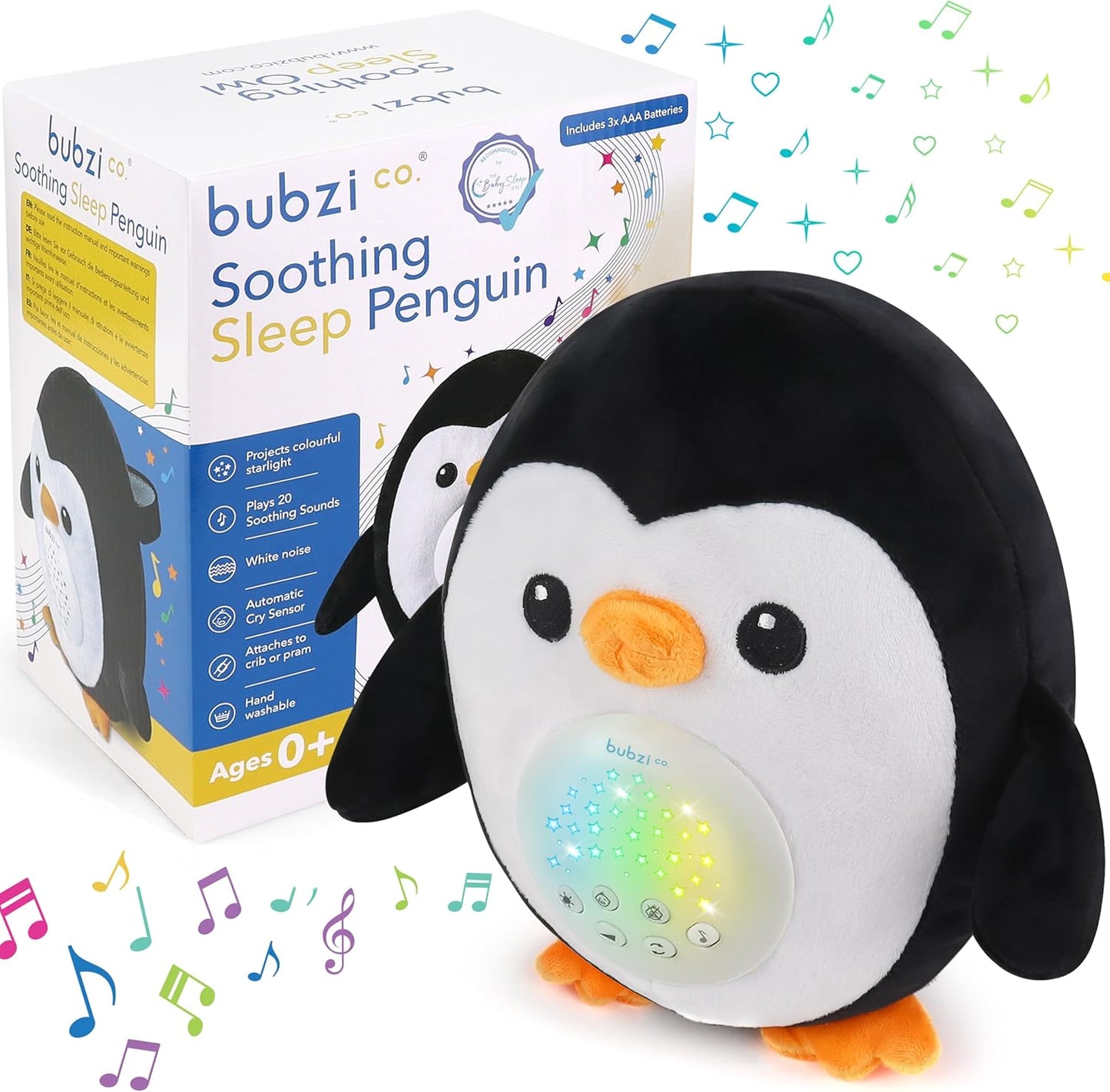 Portable Penguin Baby Soother & Night Light Projector for Sleep