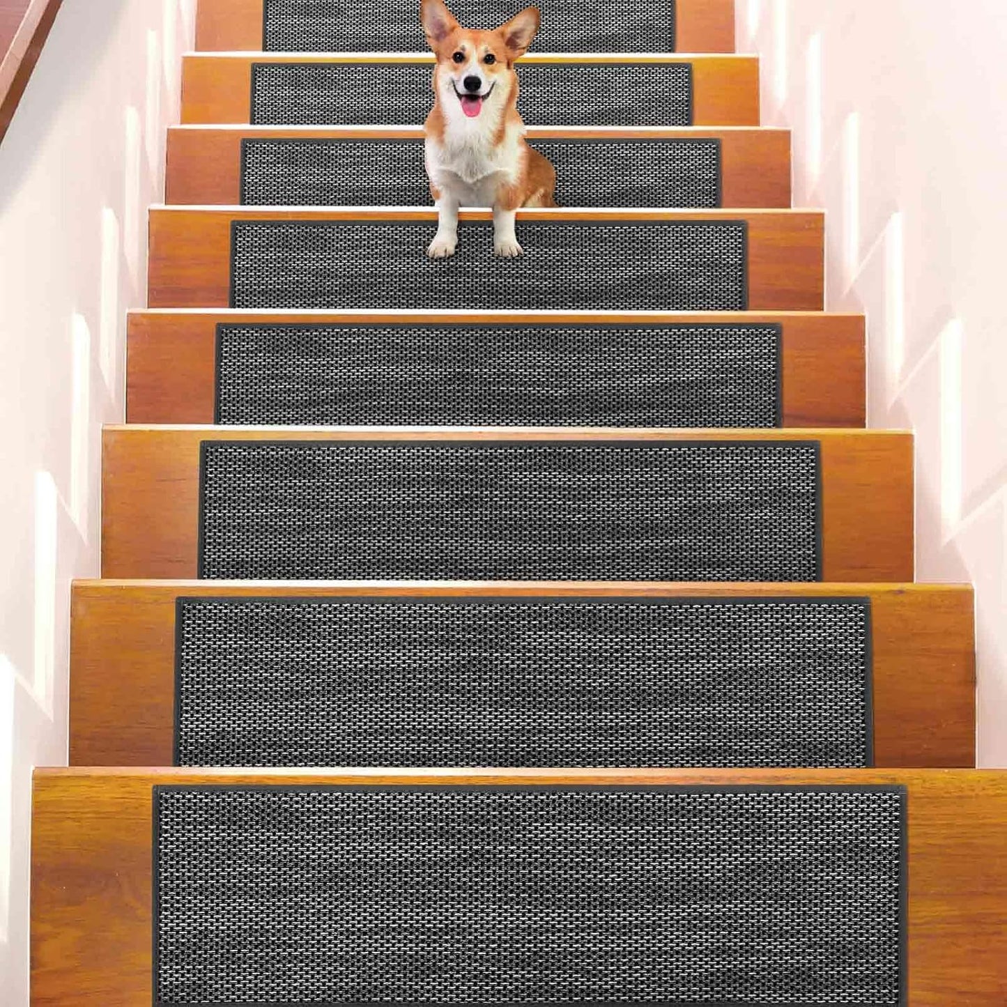 Seloom Linen Non Slip Stair Treads for Wooden Steps Indoor