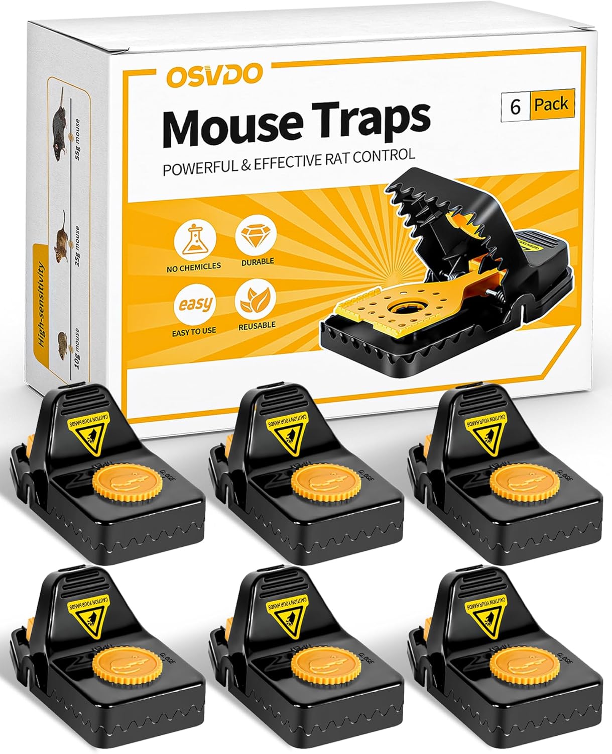 Instant Kill Rat Trap 6-Pack - Safe & Reusable