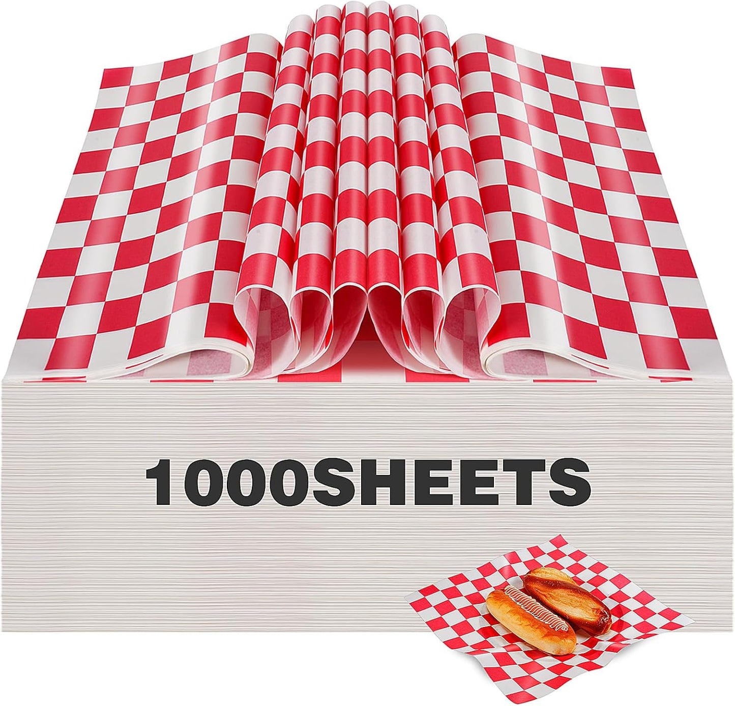 Colarr 1000 Pcs Waxed Paper Sheets for Sandwich Wrapping