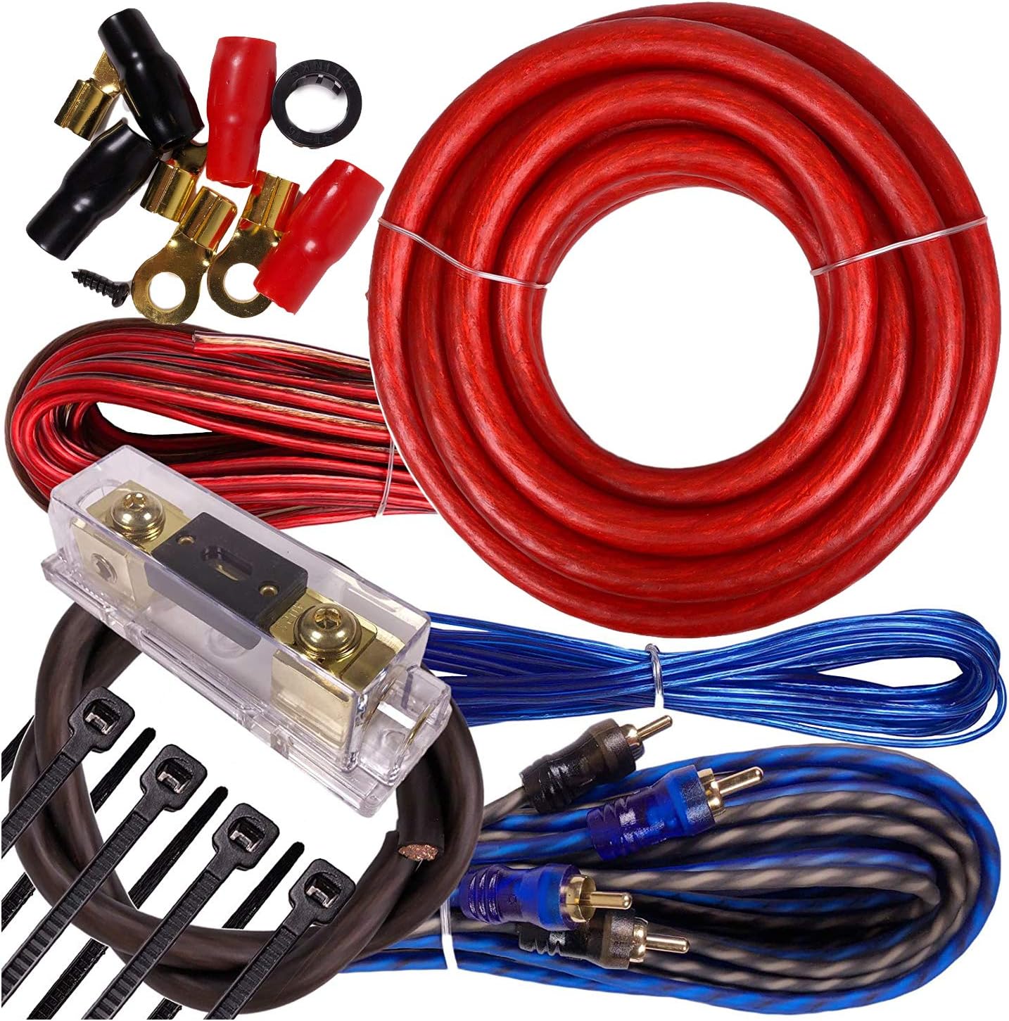 Complete 3500W Gravity 4 Gauge Amplifier Wiring Kit for Installers