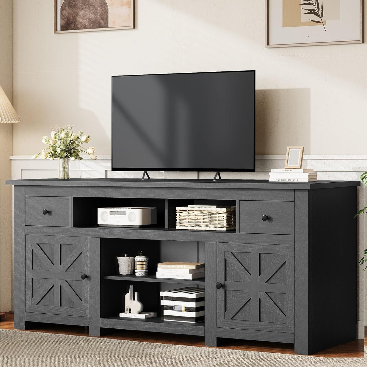 YITAHOME 70 TV Stand: Sleek Design, Ample Storage