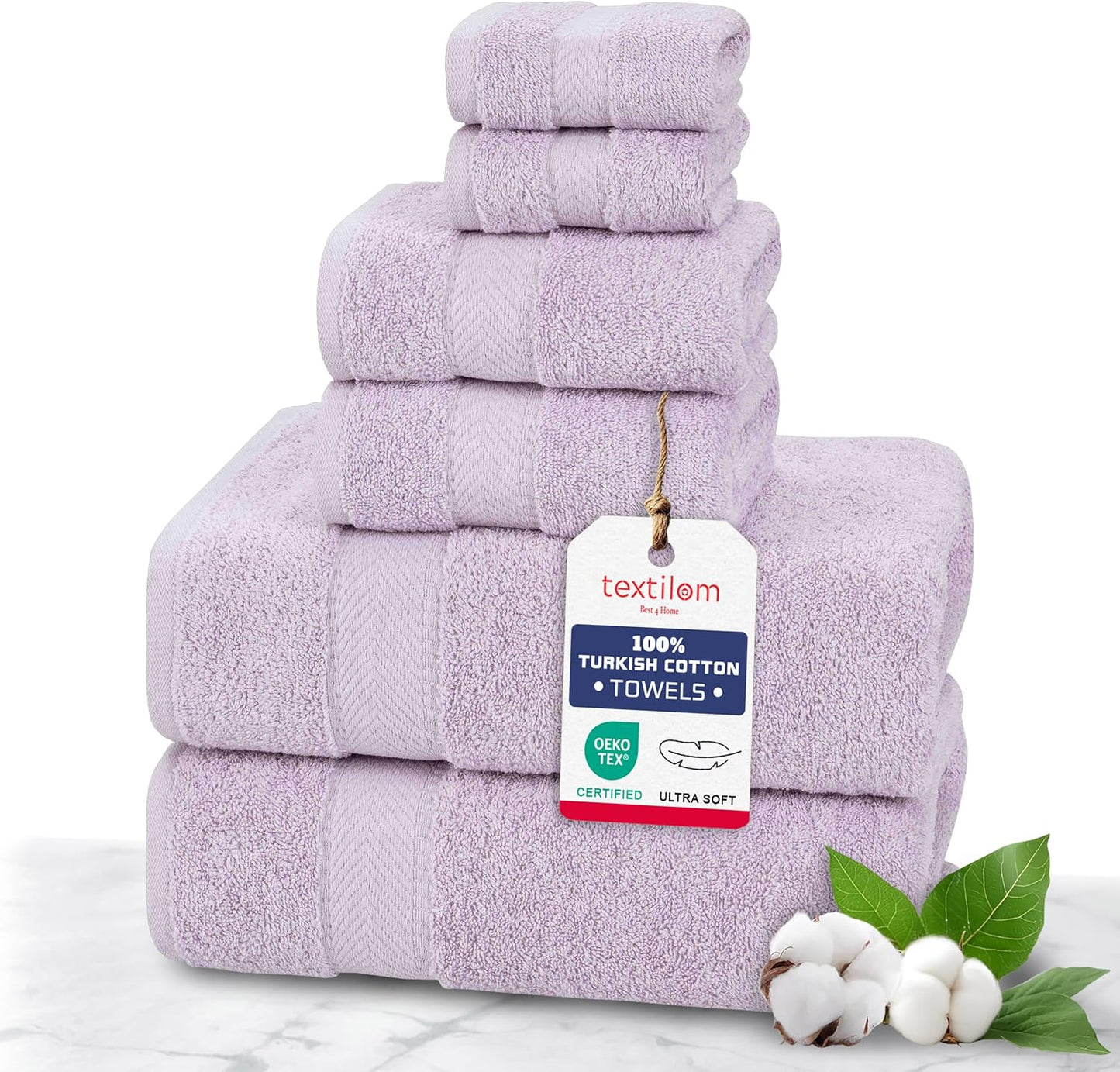 TEXTILOM 100% Turkish Cotton Bath Towel Set for Luxury Comfort