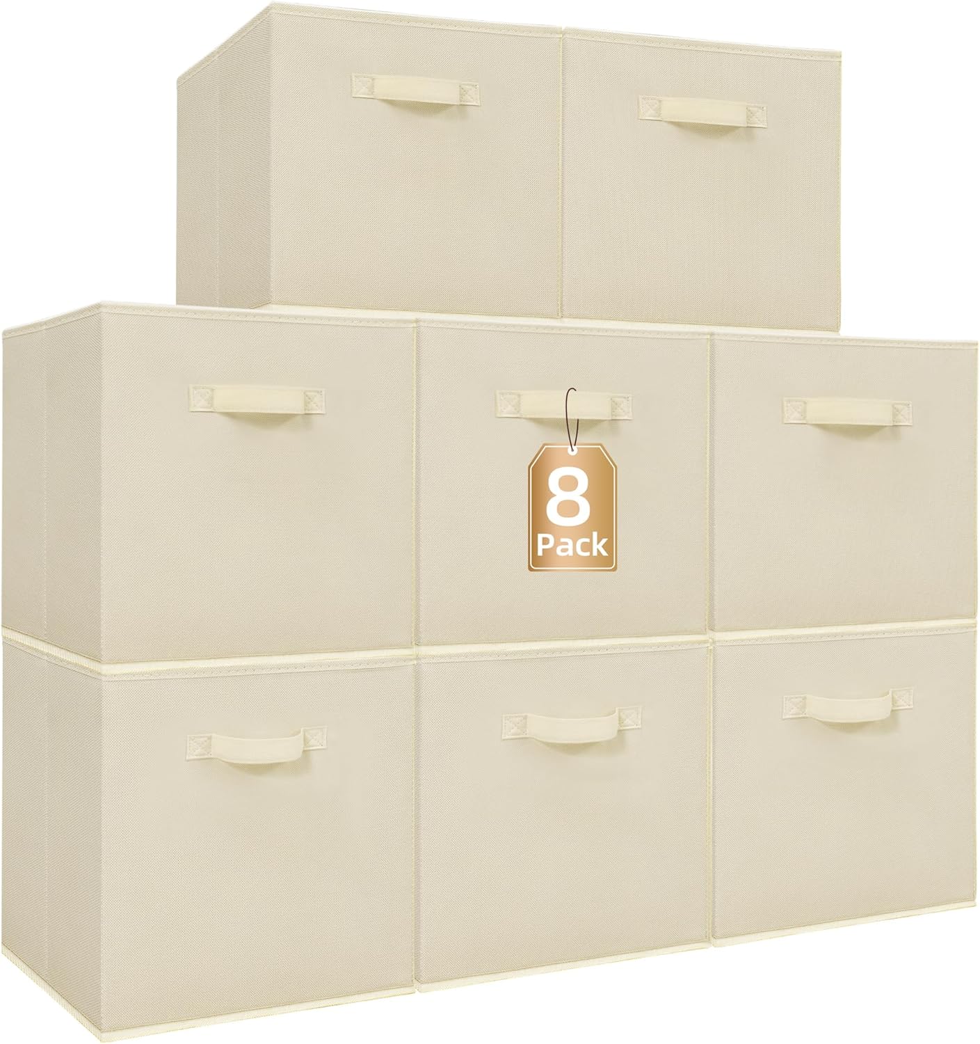 Durable 13 Inch Storage Cubes for Home Organization - 8 Pack