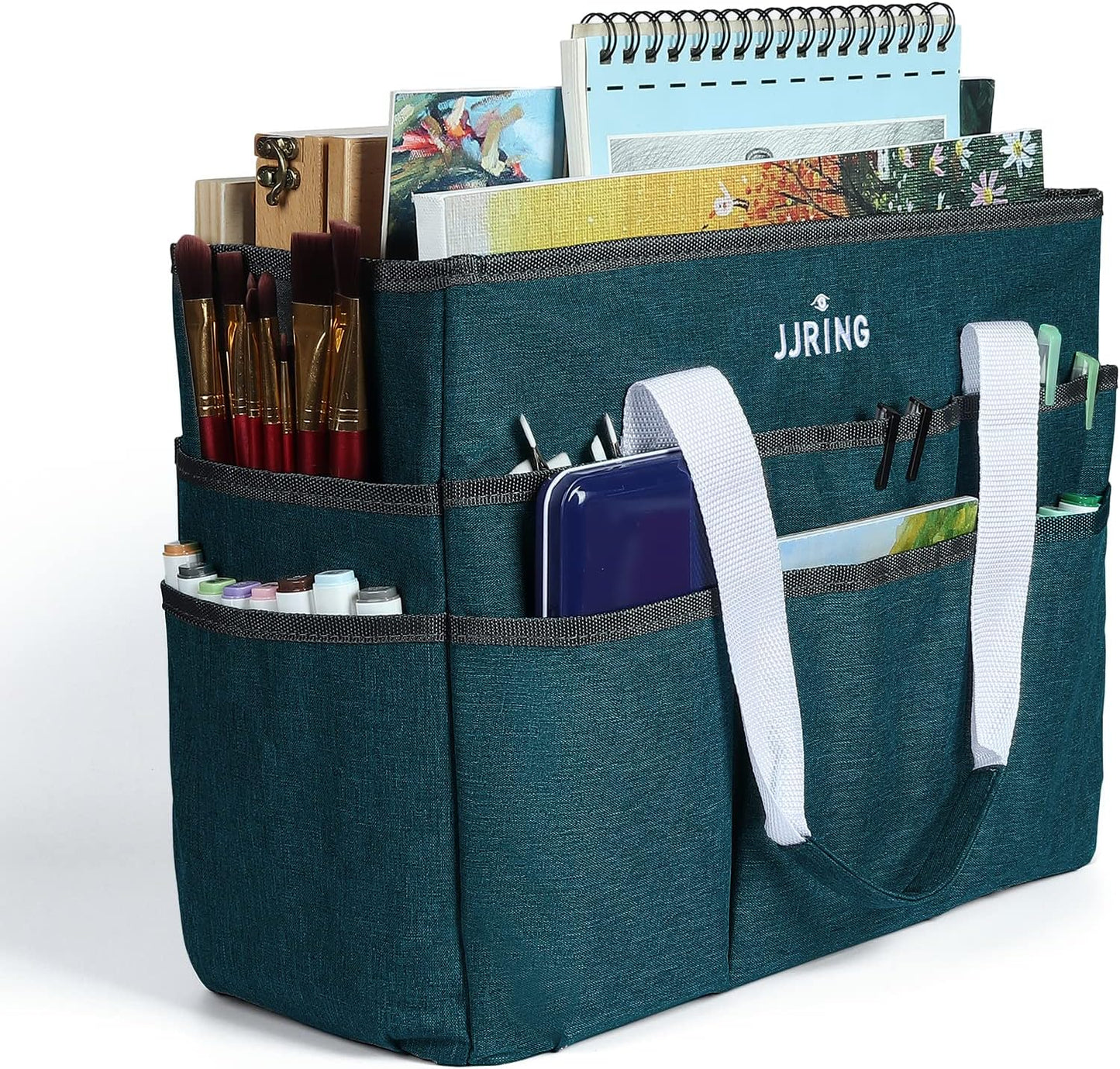 JJRING Craft Organizer Tote Bag for Art and Craft Storage