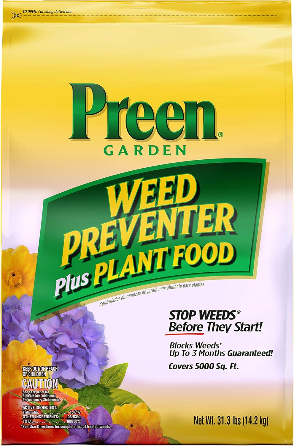 Preen Garden Weed Preventer Plus Plant Food for Healthy Growth