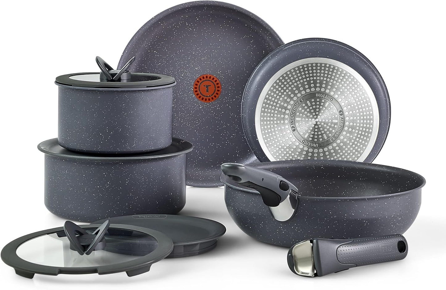 T-fal Ingenio Essentials Cookware Set: Stackable Non-Stick Pans