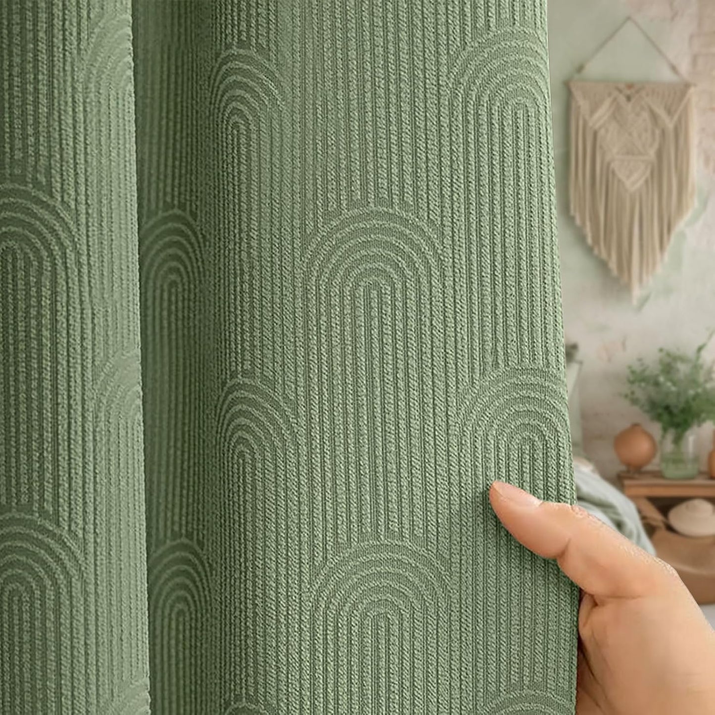Awellife Sage Green Shower Curtains for a Chic Bathroom Look