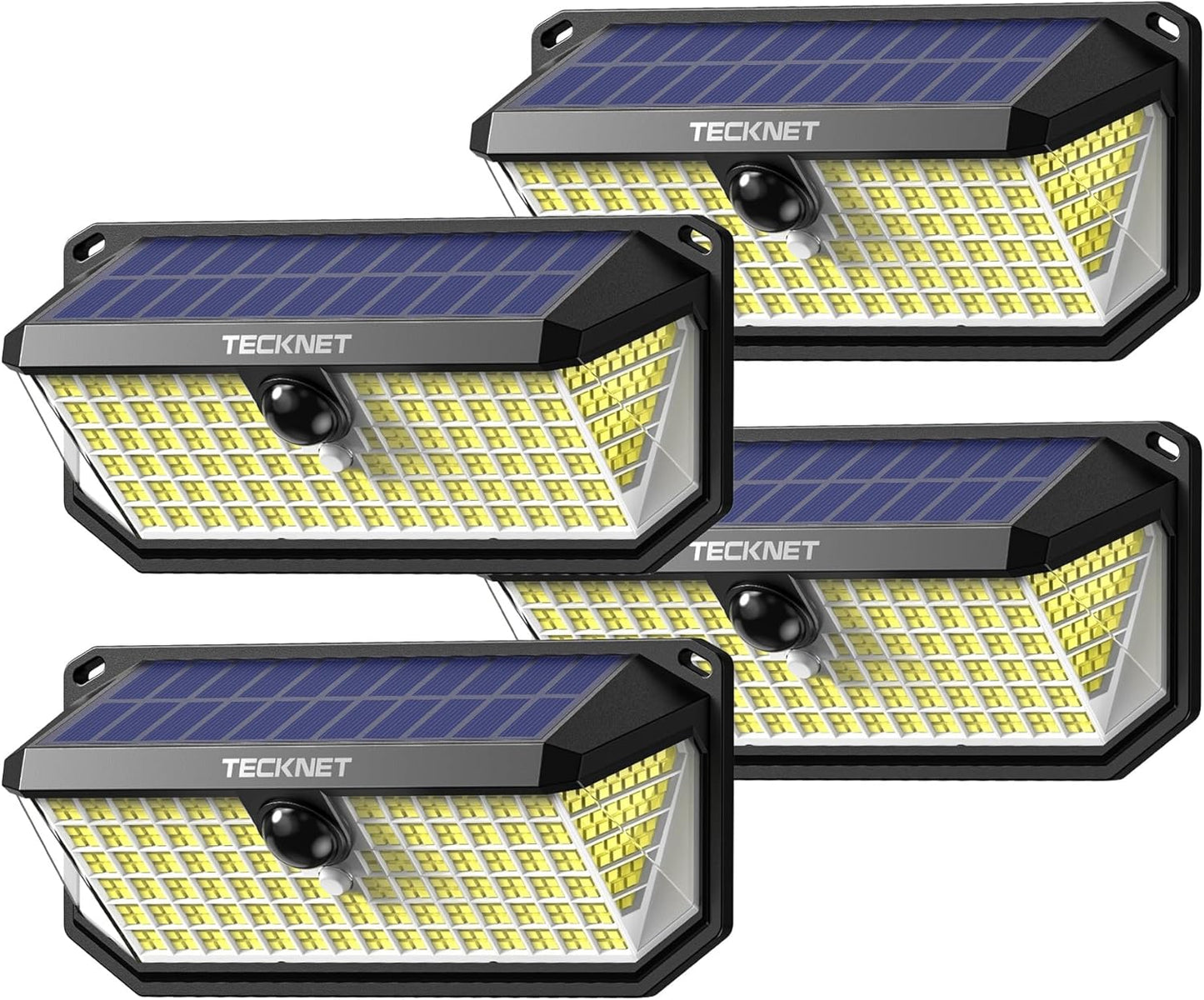 TECKNET 461 LED Solar Powered Outdoor Lights for Security