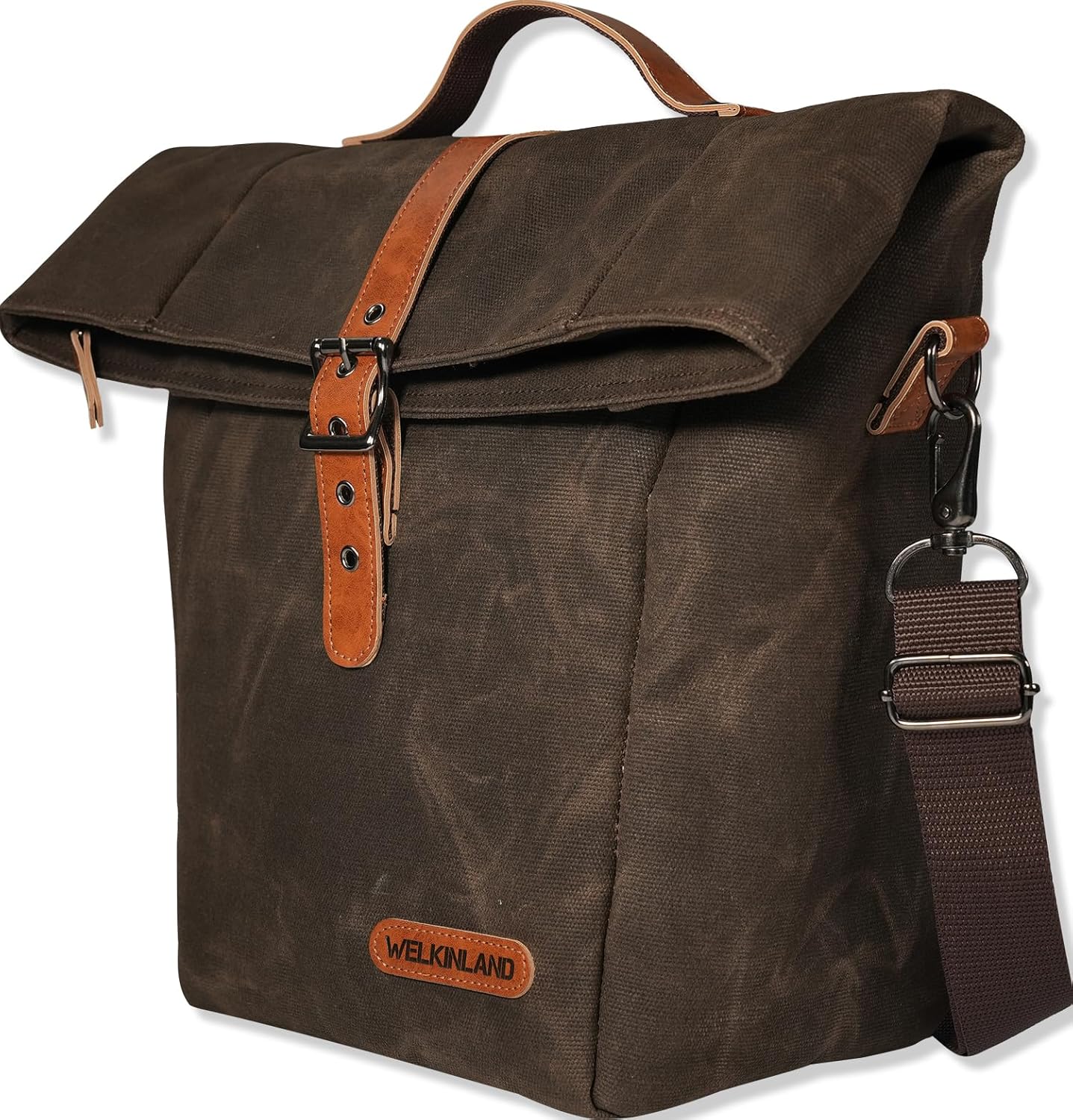 WELKINLAND Insulated Waxed Canvas Lunch Bag for Men Work