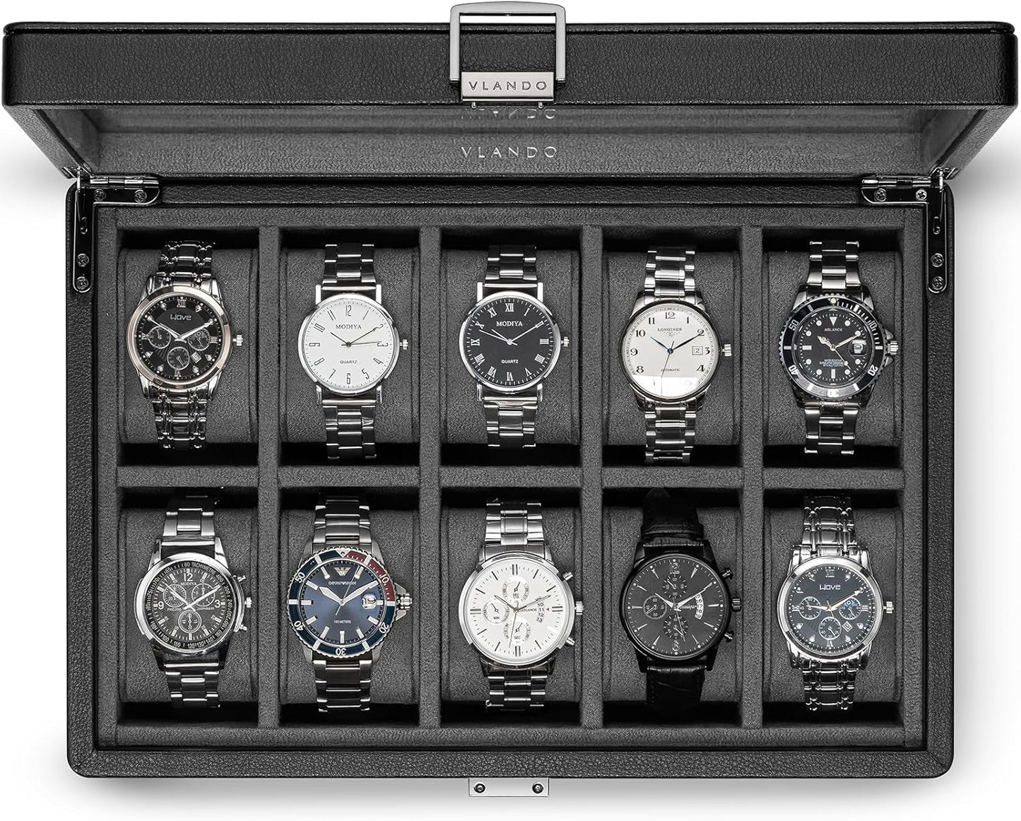 Vlando Lockable Watch Box - Organize in Style!
