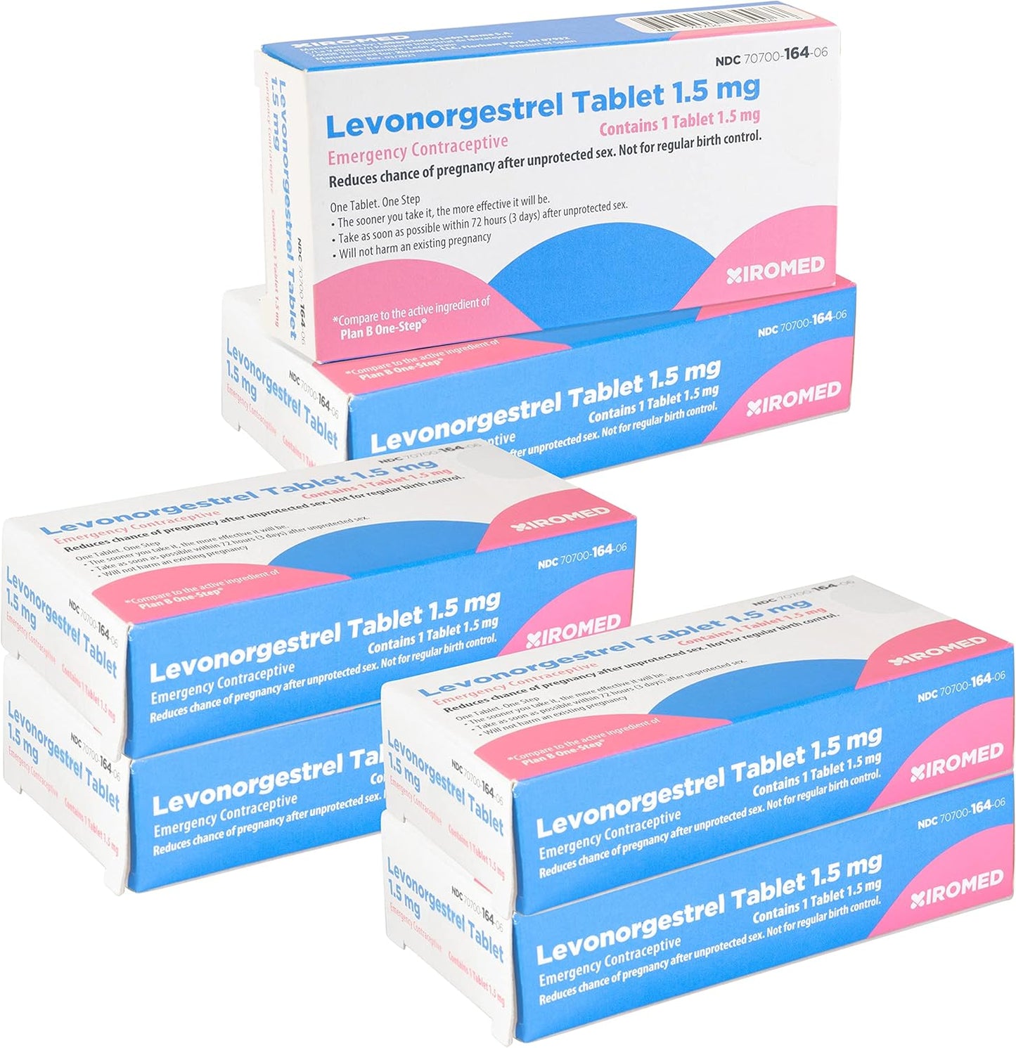 Emergency Contraceptive Pill for Women - 6 Pack of 1.5 mg Tablets