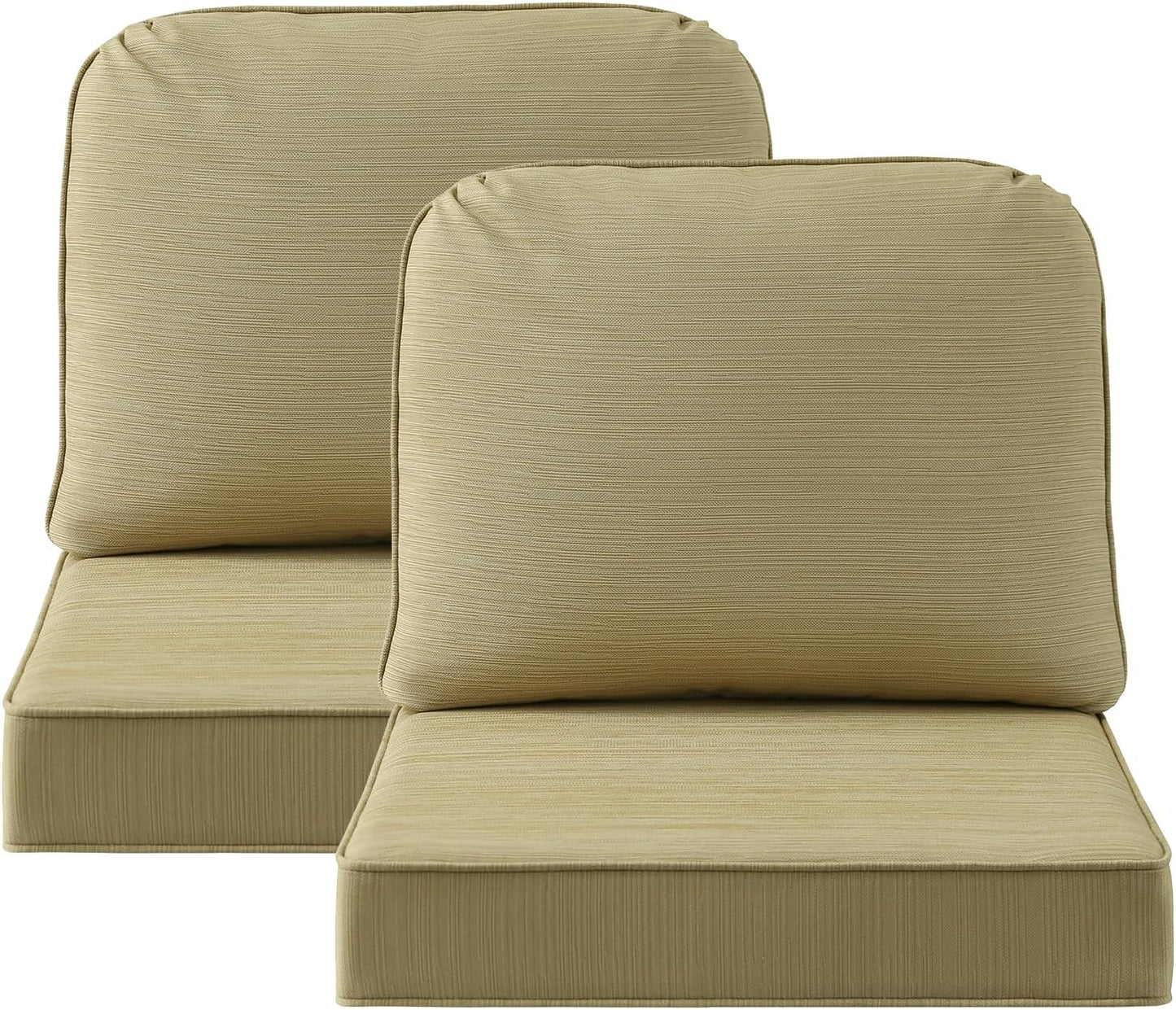 Outdoor Cushions for Patio Furniture Set of 2, Warm Taupe