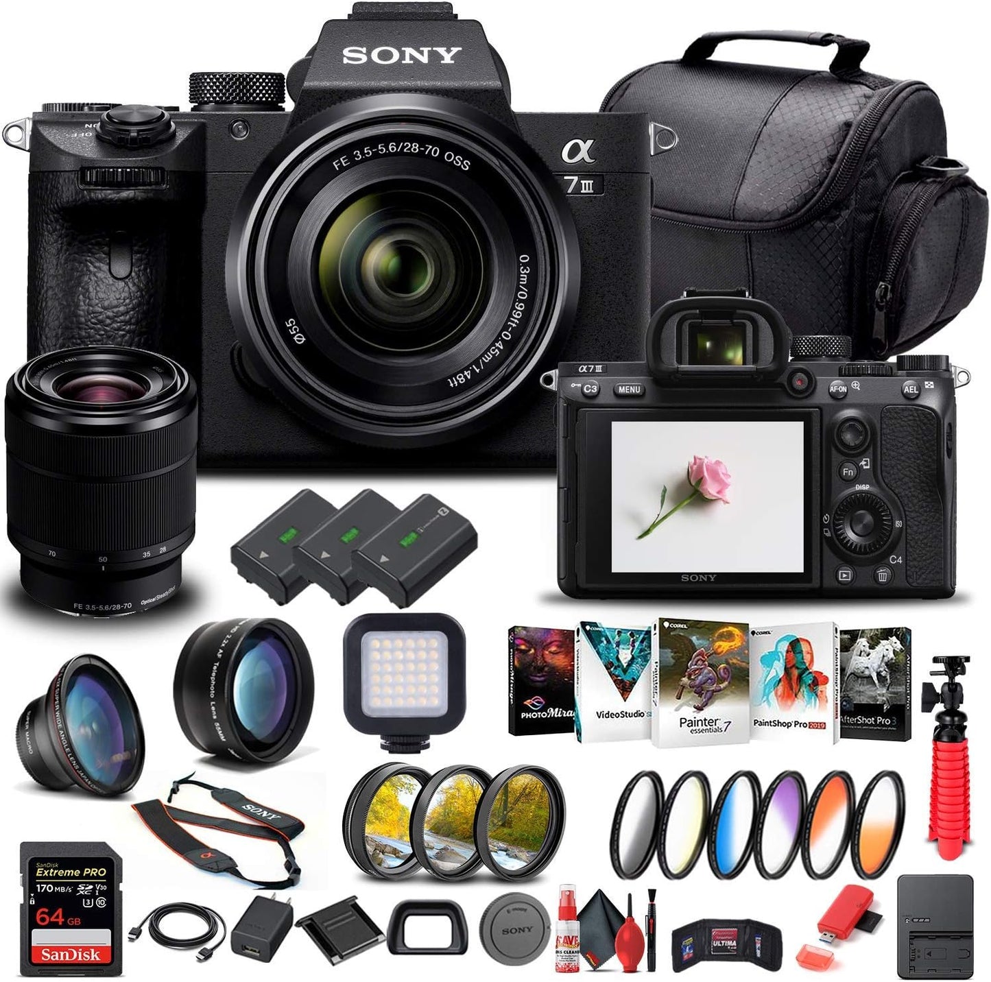 Sony Alpha a7 III Mirrorless Camera Bundle: Renewed Power Pack