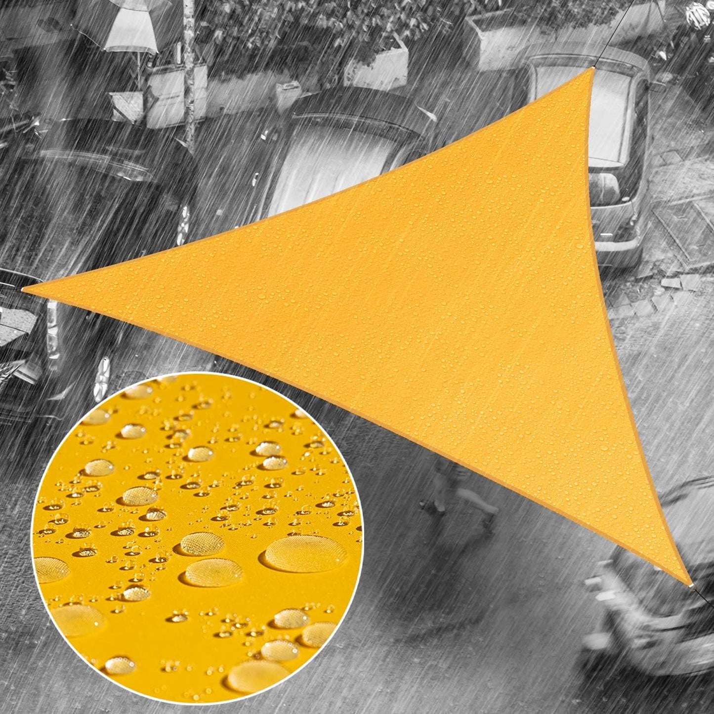 Royal Shade 15ft x 17ft x 22.7ft Yellow Triangle Sun Shade Sail