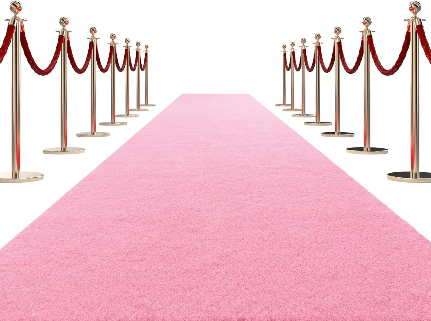 HOMBYS 450 GSM Extra Thick Pink Carpet Runner for Events