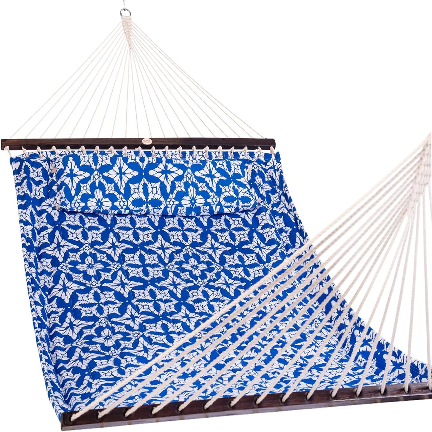 Lazy Daze Quilted Fabric Hammock for 2-Person Relaxation
