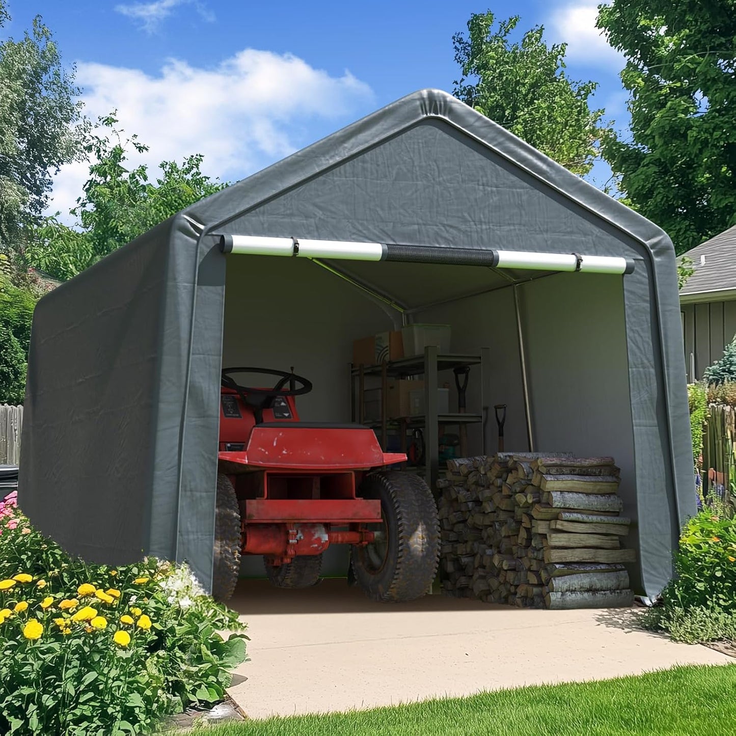 Quictent Heavy Duty 10x10FT Carport Shelter for Outdoor Storage