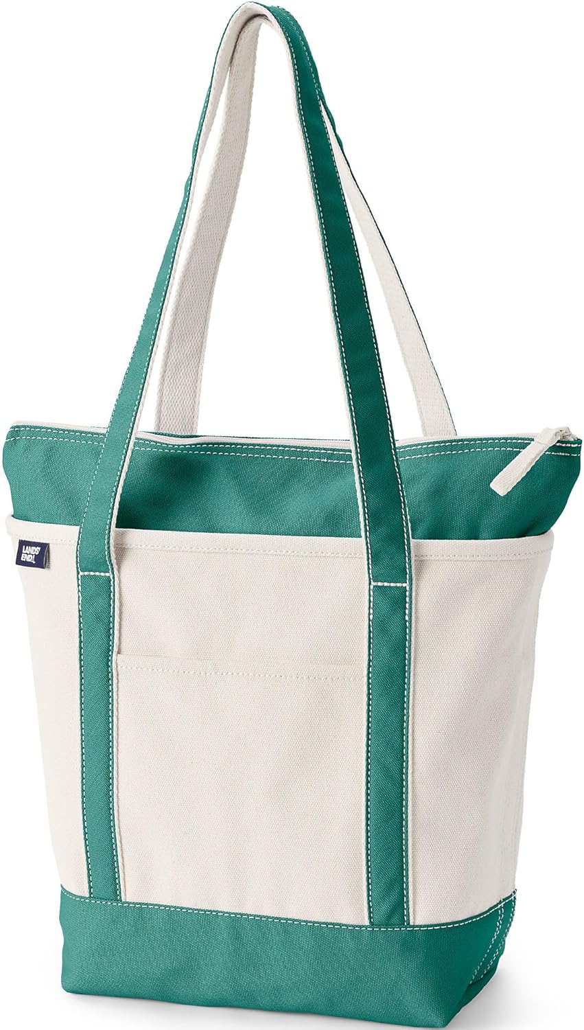 Durable Zip Top Long Handle Canvas Tote Bag for Everyday Use