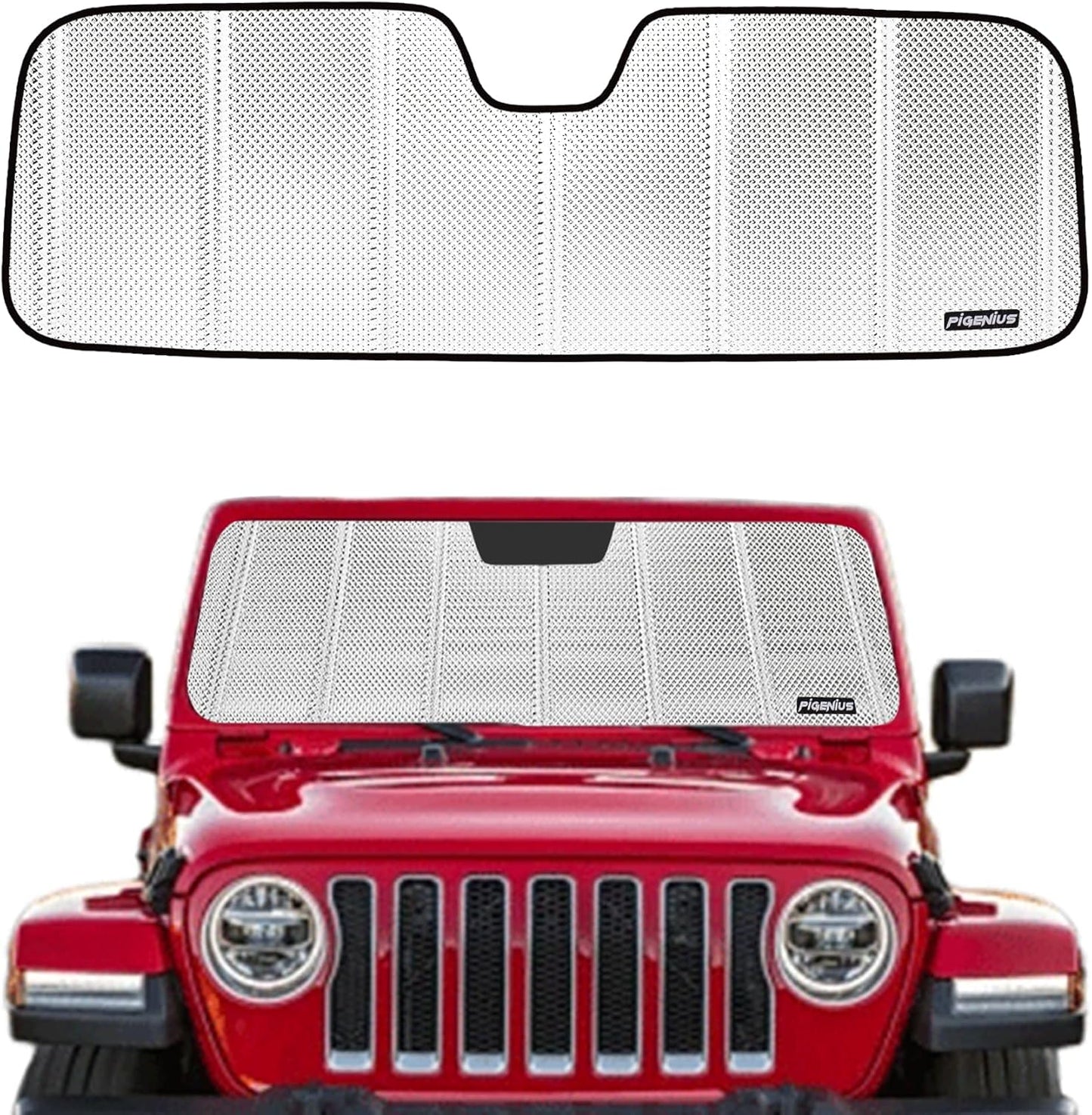 Windshield Sun Shade for Jeep Wrangler 1997-2006 - BLAZBLOCK