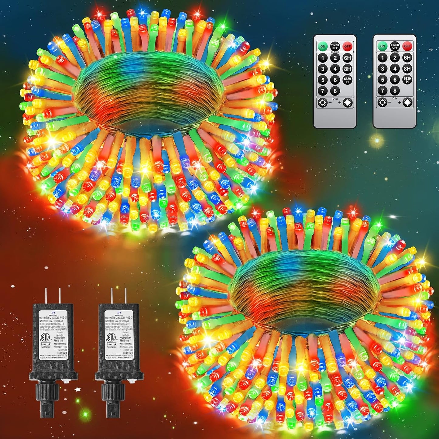 250FT 380 LED String Lights for Indoor Outdoor Holiday Decor