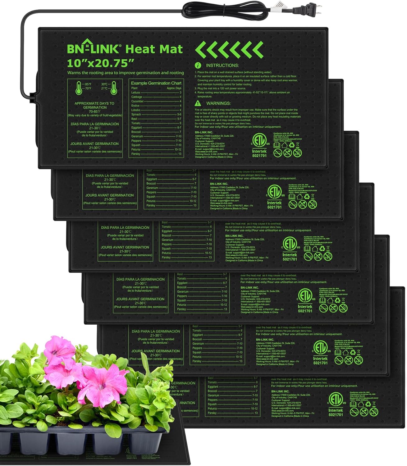 BN-LINK Seedling Heat Mat for Optimal Plant Germination
