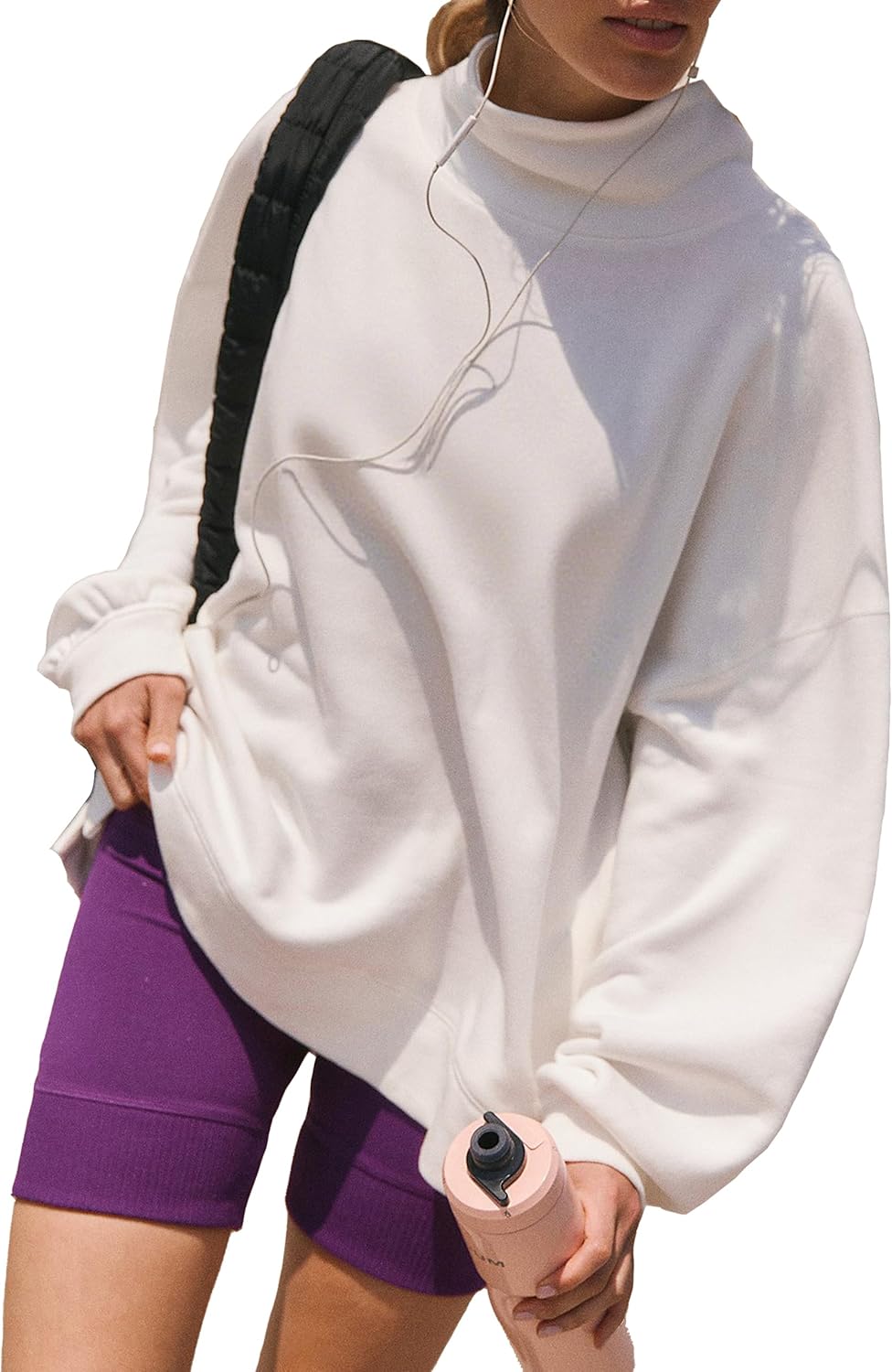 Womens Oversized Sweatshirts Mockneck Pullover for Fall Style