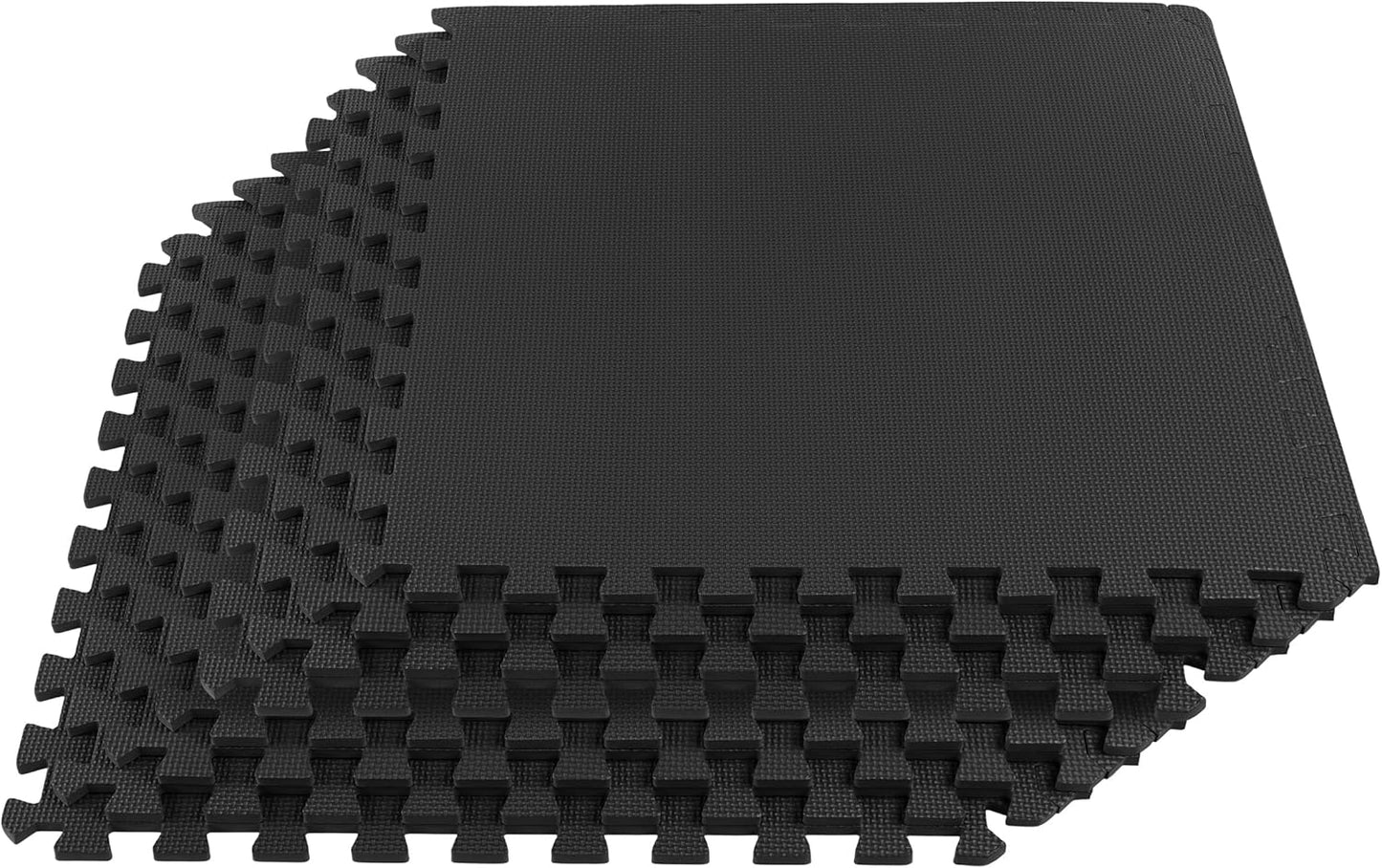 EVA Foam Mat Tiles 8-Pack for Garage, Playroom, or Gym Flooring