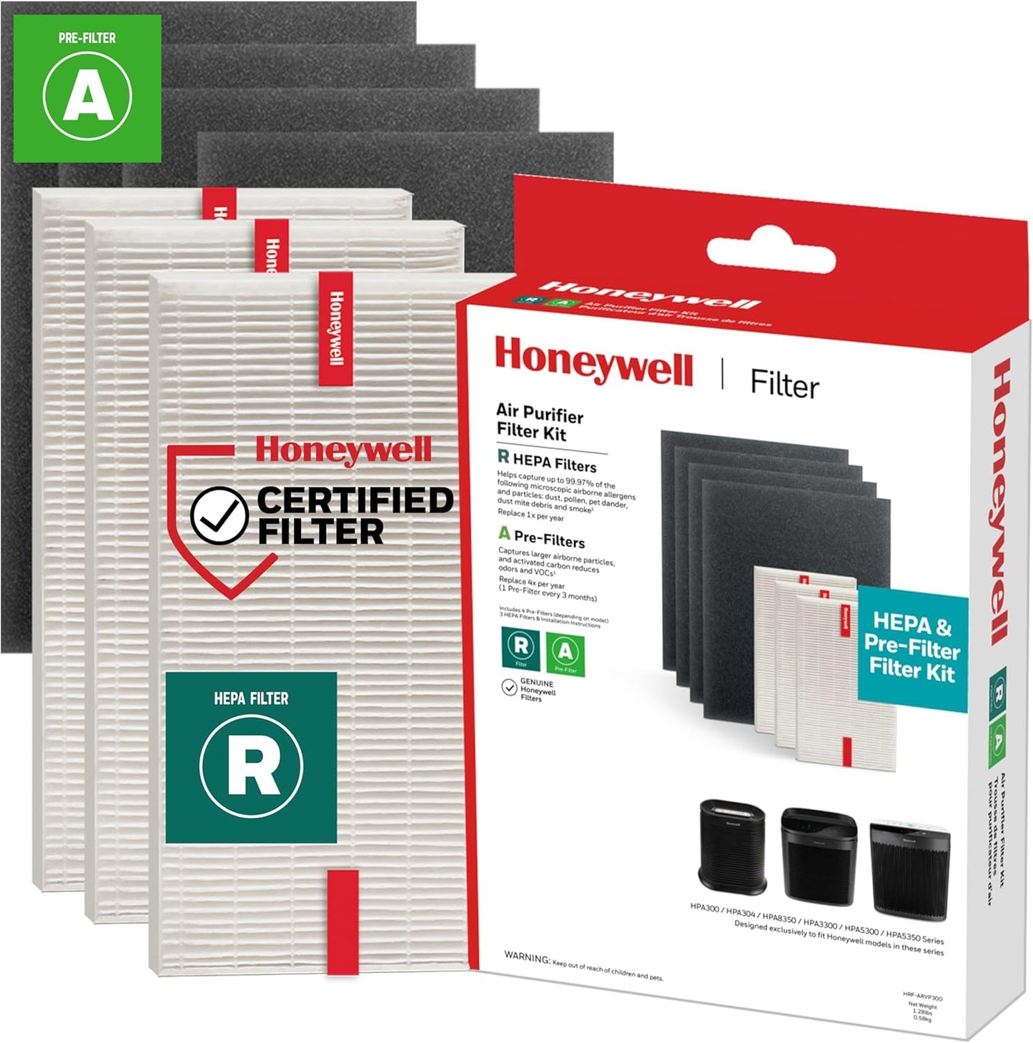 Honeywell HEPA Air Purifier Filter Replacement Kit for HPA300