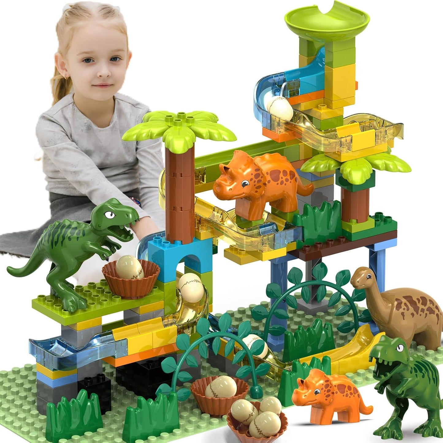 Dinosaur Marble Runs for Kids 4-8 - Exciting STEM Building Fun