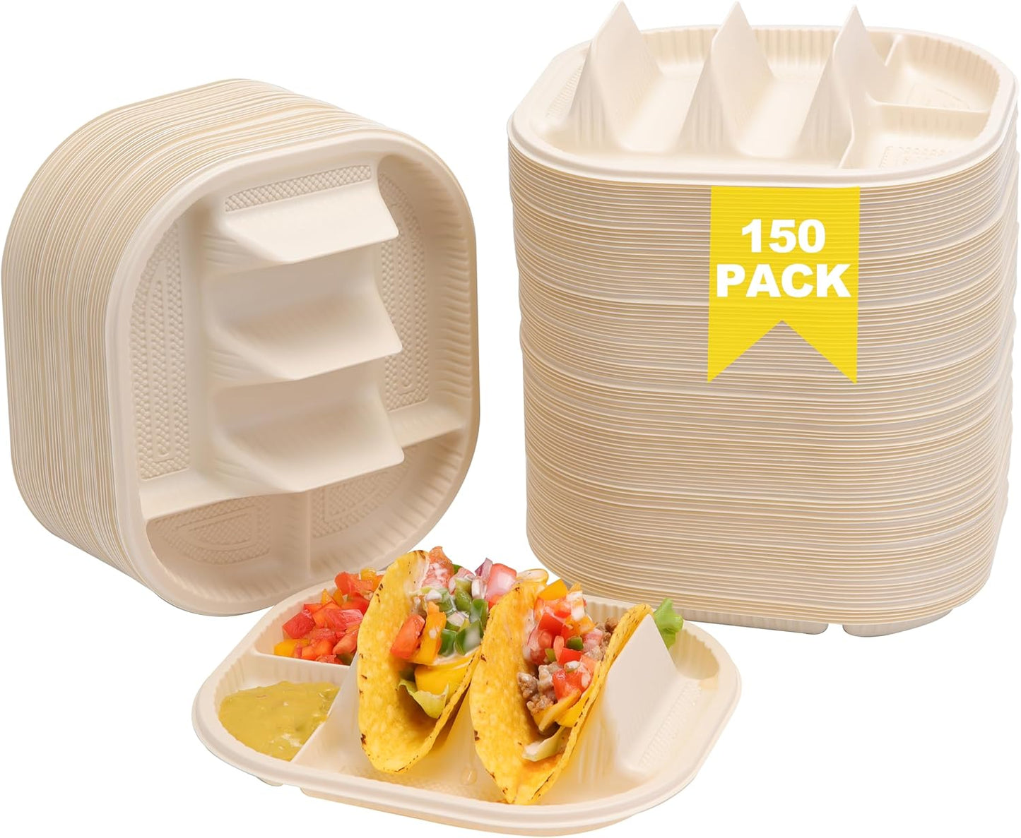 150 Pack Disposable Taco Holder for Perfect Taco Parties