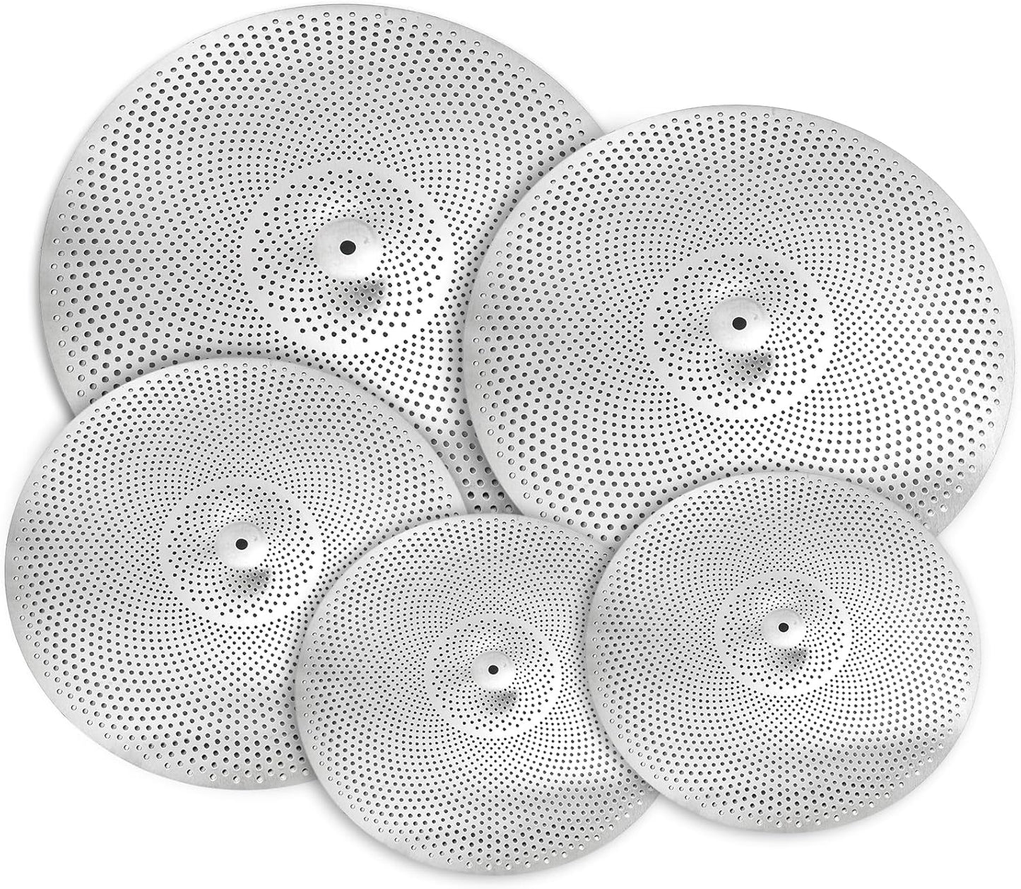 YOUEON 5 Piece Low Volume Cymbal Pack for Quiet Drumming