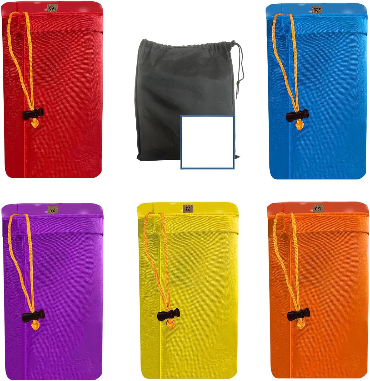 5 Pack 5-Gallon Filter Bag Set with Micron Sizes for Versatility
