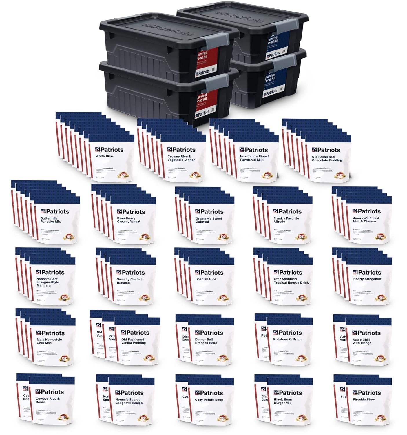 4Patriots 6-Month Survival Food Kit for Emergency Preparedness
