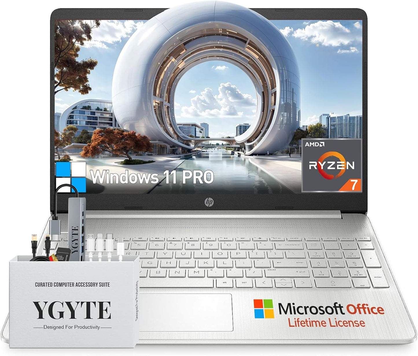 HP 15.6 Laptop with AMD Ryzen 7 for Students and Professionals
