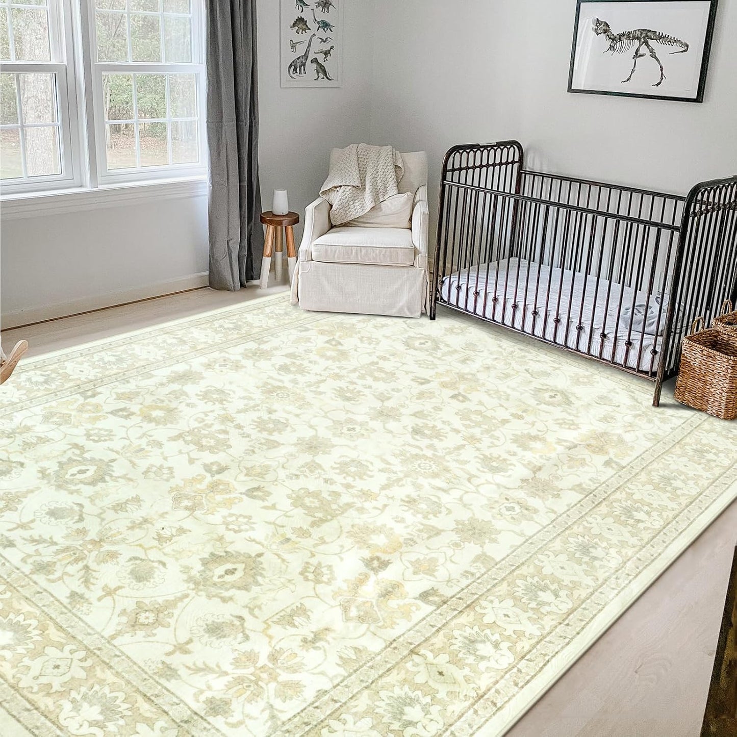 LIVEBOX Washable Area Rug 8x10 - Chic Boho Vintage Design